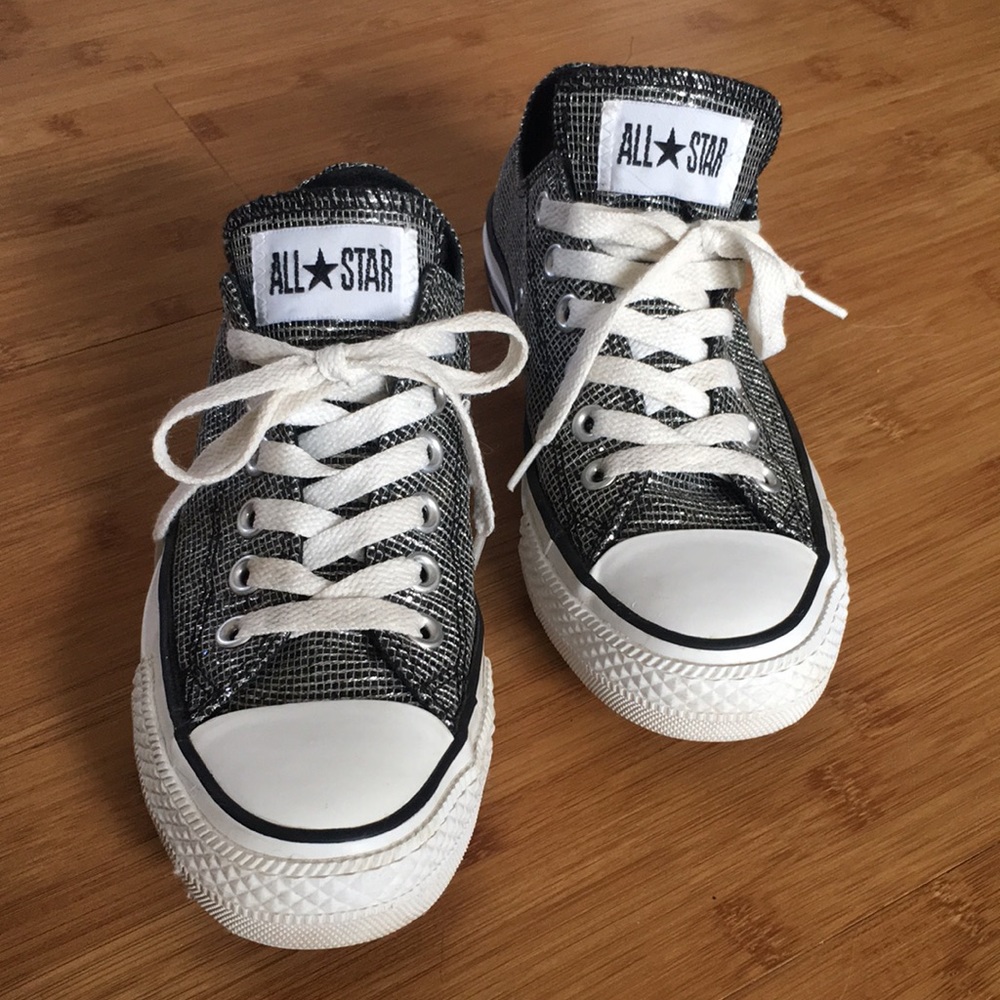 Silver & Black Converse Allstars